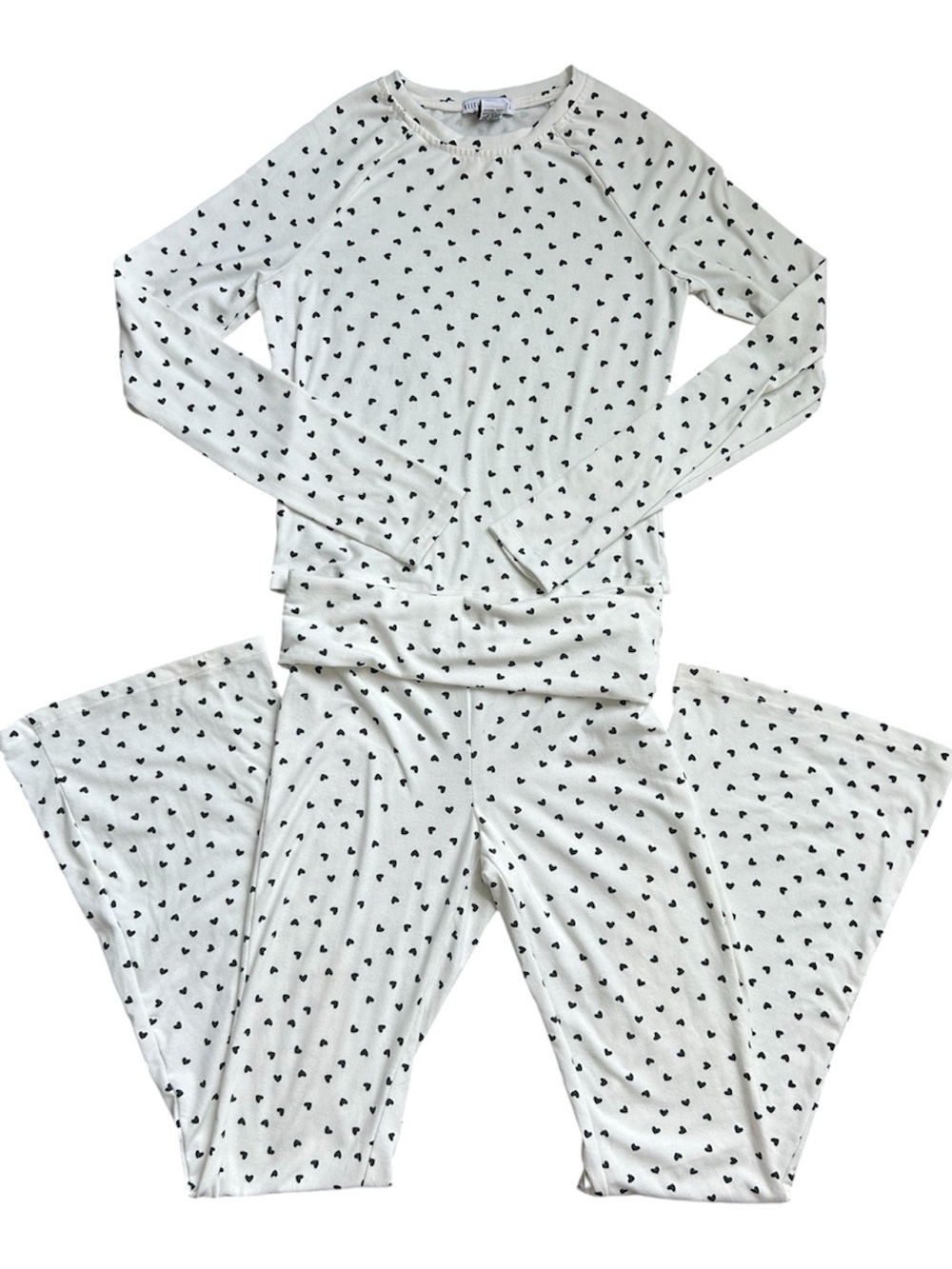 Seeking Sunsets Off White and Navy Blue Heart Matching Set Small